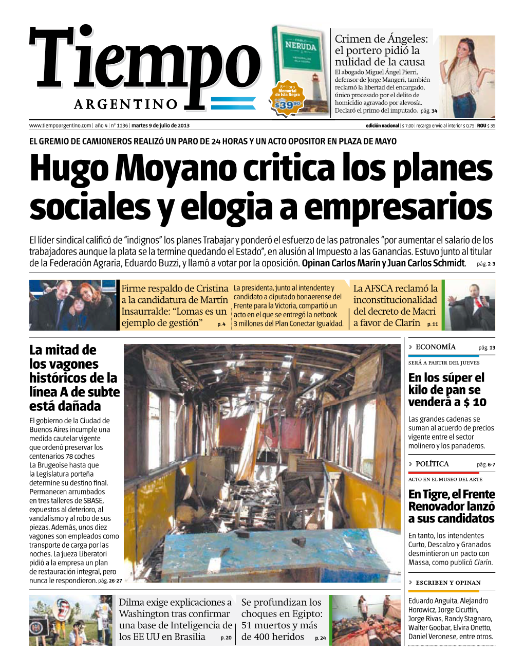 Hugo Moyano Critica Los Planes Sociales Y Elogia a Empresarios