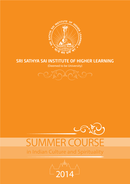 Summer Course 2014 DAY 1 | 13 June 2014 LESSONS from the BHAGAVAD GITA for MODERN SOCIETY WELCOME NOTE Kum