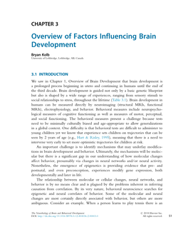 Chapter 3. Overview of Factors Influencing Brain Development
