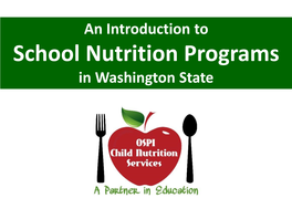School Nutrition Programs