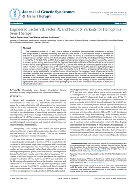 Engineered Factor VII, Factor IX, and Factor X Variants for Hemophilia