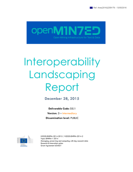 Interoperability Landscaping Report December 28, 2015