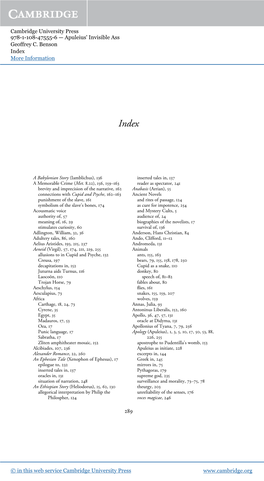 Cambridge University Press 978-1-108-47555-6 — Apuleius' Invisible Ass Geoffrey C