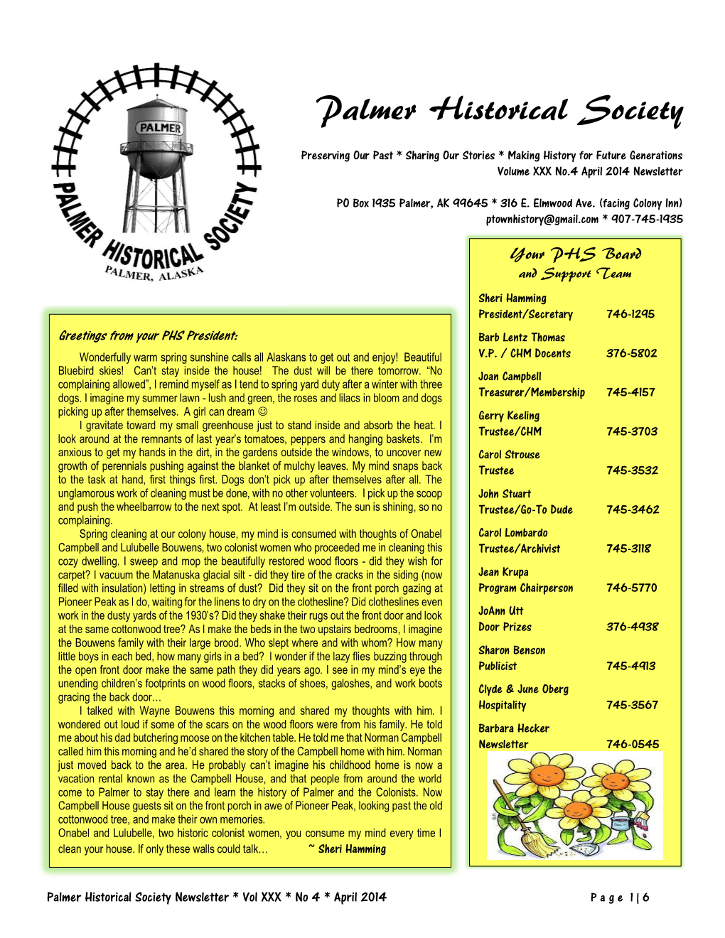 April 2014 Newsletter