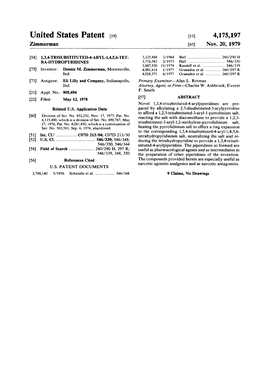 United States Patent (19) 11 4,175,197 Zimmerman 45) Nov