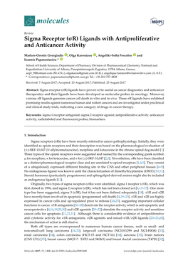 Ligands with Antiproliferative and Anticancer Activity