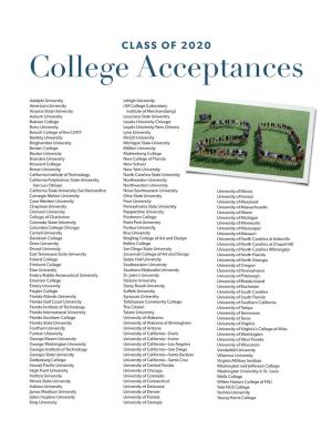 College Acceptances