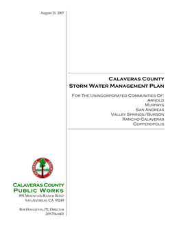 Storm Water Management Plan