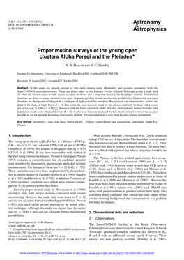 Proper Motion Surveys of the Young Open Clusters Alpha Persei and the Pleiades