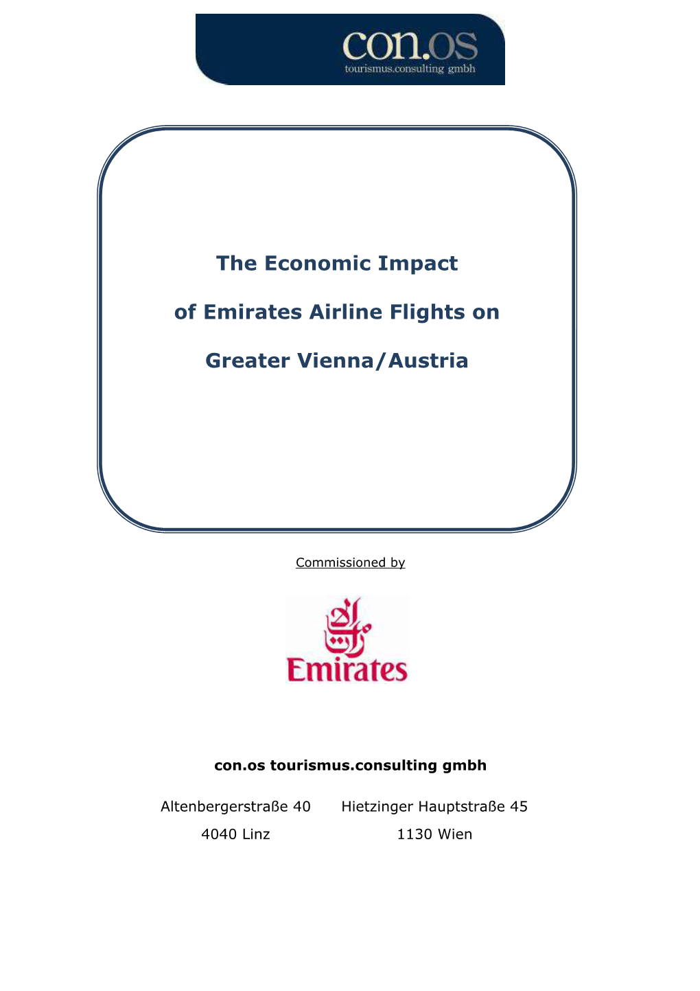 The Economic Impact of Emirates Airline Flights on Greater Vienna