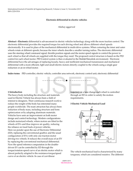 Electronic Differential in Electric Vehicles