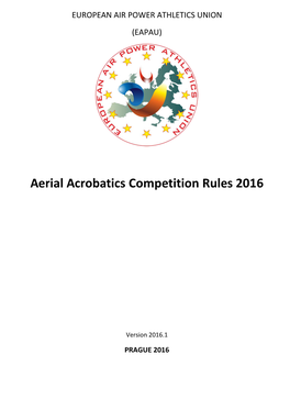 Aerial Acrobatics Competition Rules 2016