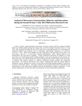 Template for Electronic Journal of Severe Storms Meteorology