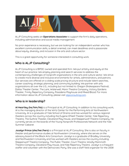 Who Is ALJP Consulting?