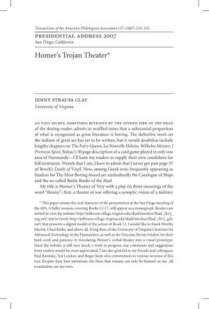 Homer's Trojan Theater*