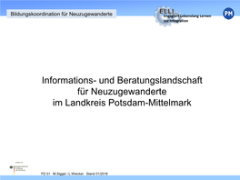 Informations - Und Beratungslandschaft