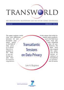 Transatlantic Tensions on Data Privacy