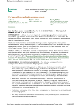 Perioperative Medication Management Page 1 of 43