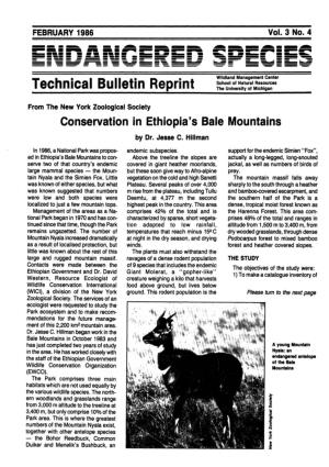 Conservation in Ethiopia's Bale Mountains by Dr
