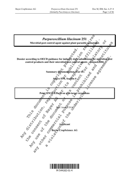 Effects on Non-Target Organisms