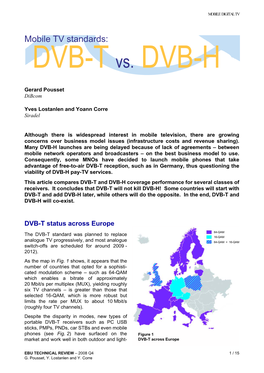 DVB-T Vs. DVB-H