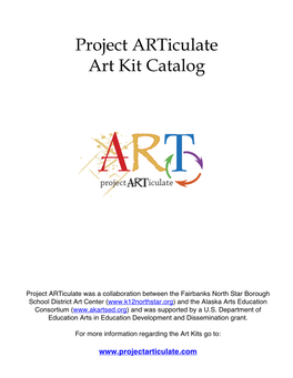 Project Articulate Art Kit Catalog
