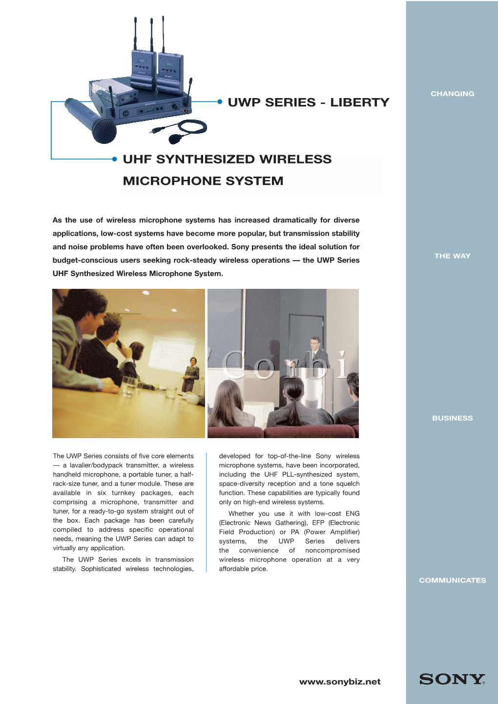 Uhf Synthesized Wireless Microphone System Uwp Series