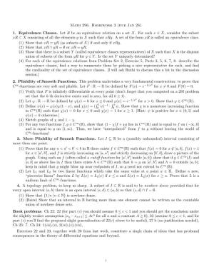 Math 296. Homework 3 (Due Jan 28) 1
