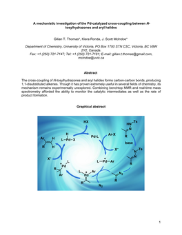 1 a Mechanistic Investigation of the Pd-Catalyzed Cross-Coupling Between