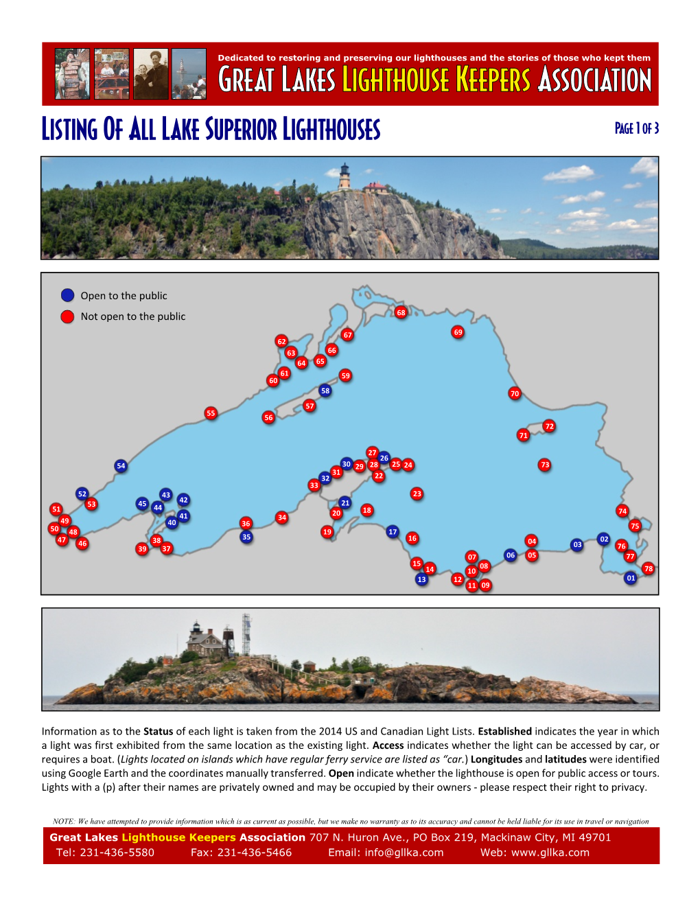 Lake Superior Lighthouses Page 1 of 3