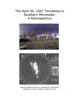 The April 30, 1967 Tornadoes in Southern Minnesota: a Retrospective