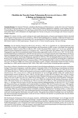 Checkliste Der Taxa Des Genus Psilogramma Rothschild & Jordan