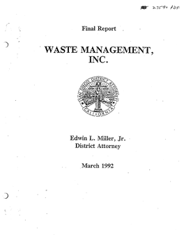 Waste Management, Inc