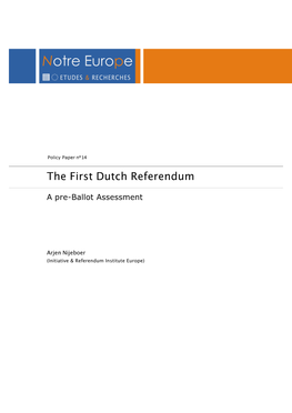 The First Dutch Referendum