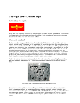 The Origin of the Aramean Eagle