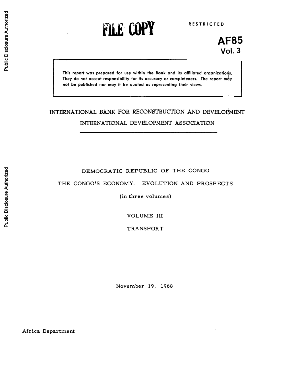 World Bank Document