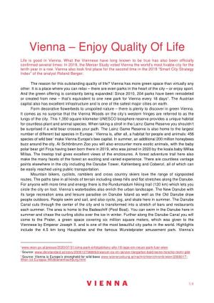 Vienna Is a Standard of Living Download