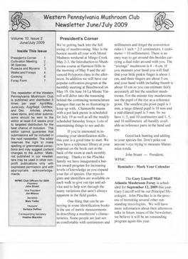 Western Pennsylvania Mushroom Club Newsletter June/July 2009