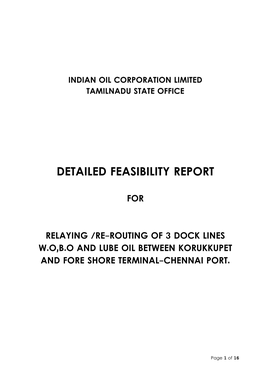 Detailed Feasibility Report