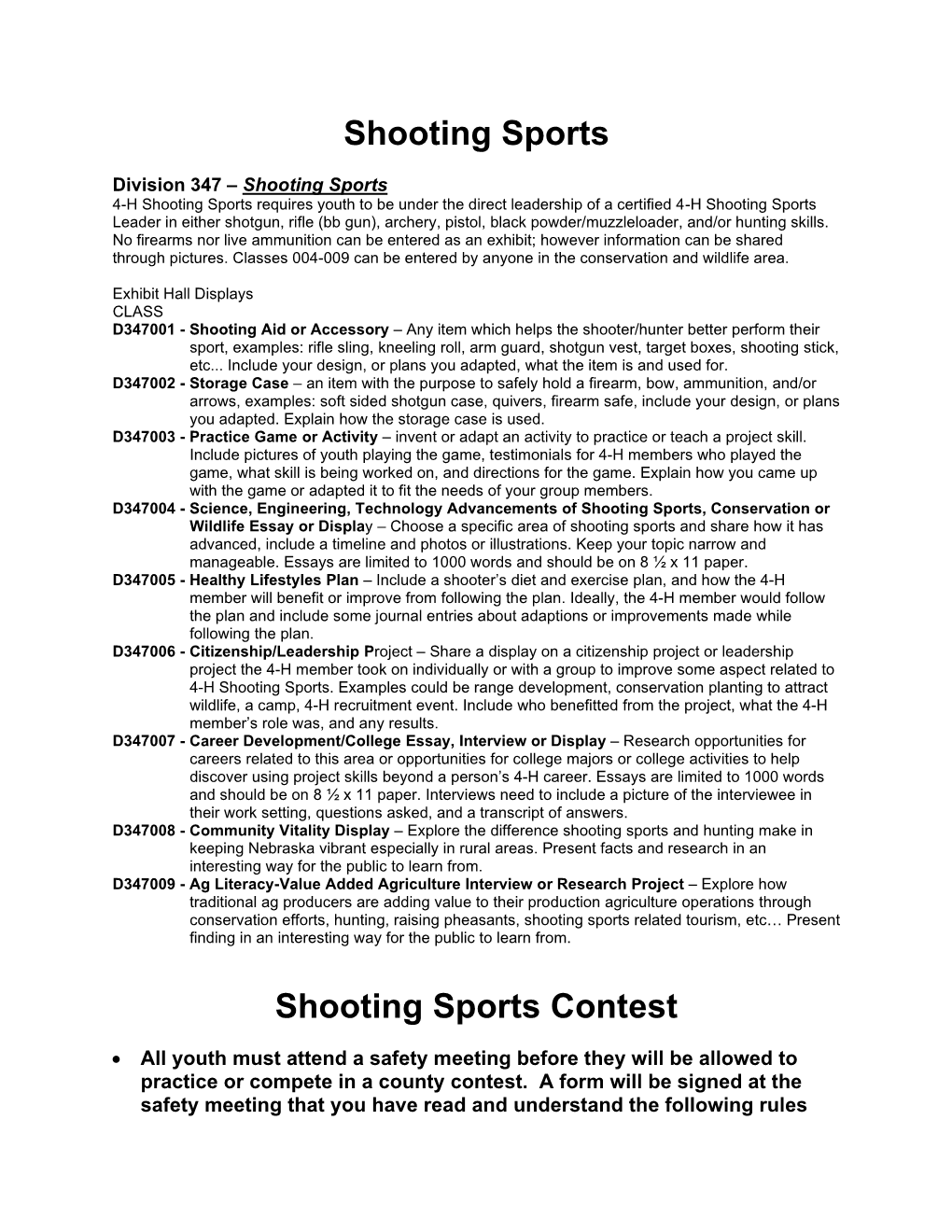 Shooting Sports