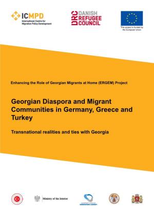 Georgian Diaspora and Migrant Communities in Germany, Greece and Turkey