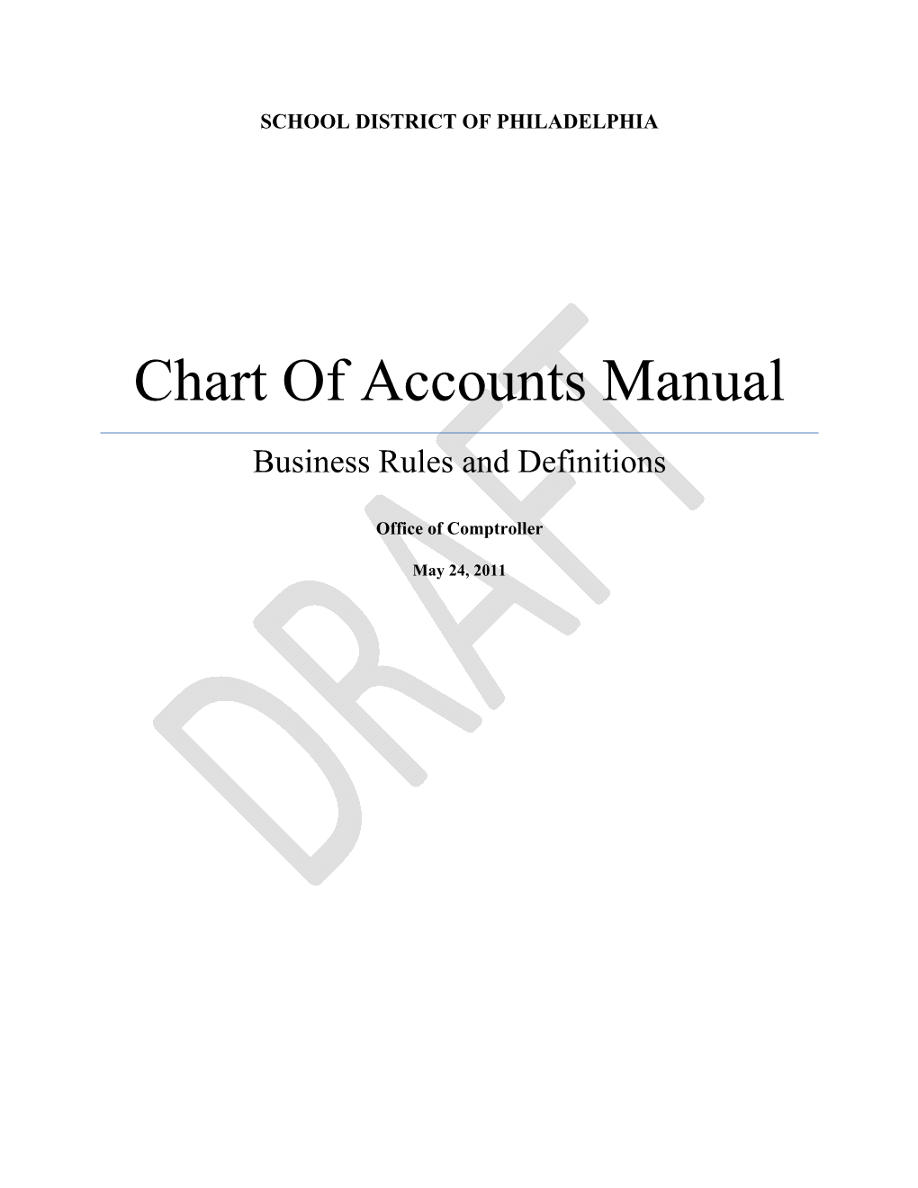 Chart of Accounts Manual - DocsLib