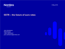 €STR – the Future of Euro Rates