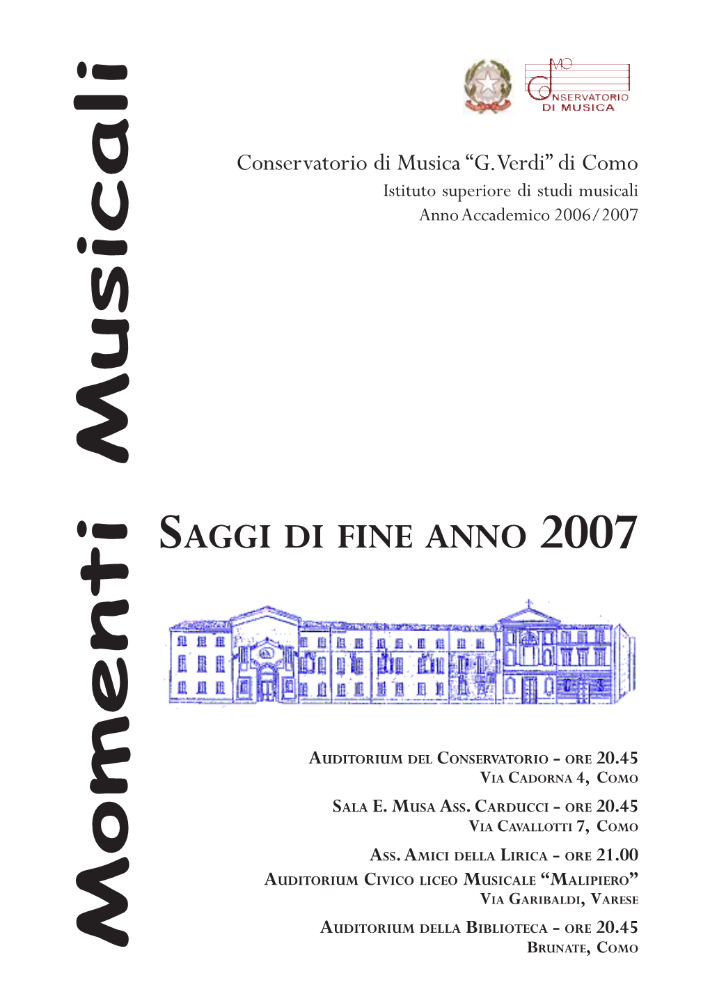 Saggi Di Fine Anno 2007