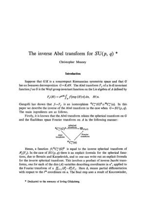 The Inverse Abel Transform for &lt;Emphasis Type="Italic"&gt;S