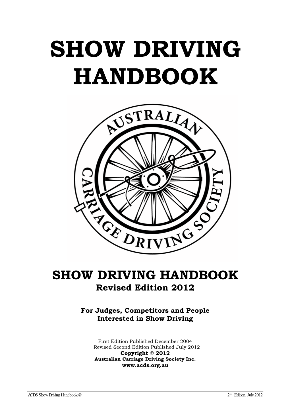 Show Driving Handbook