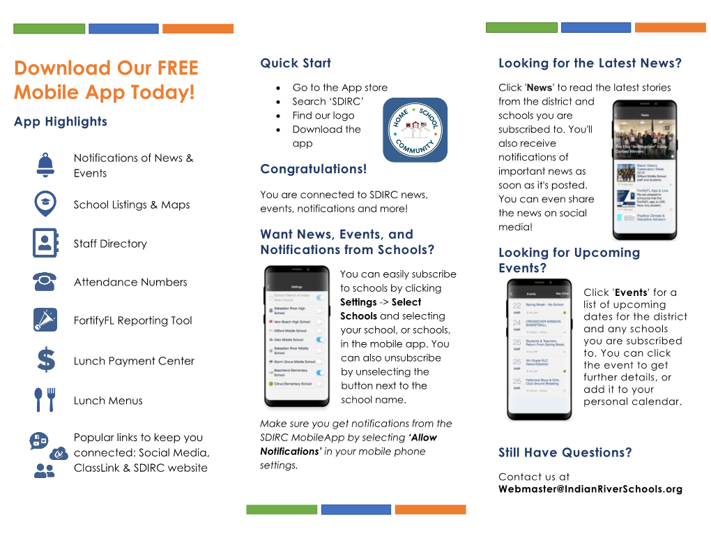 SDIRC Mobile App Flyer Website