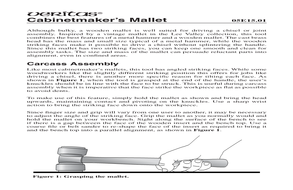 Cabinetmaker's Mallet Cabine