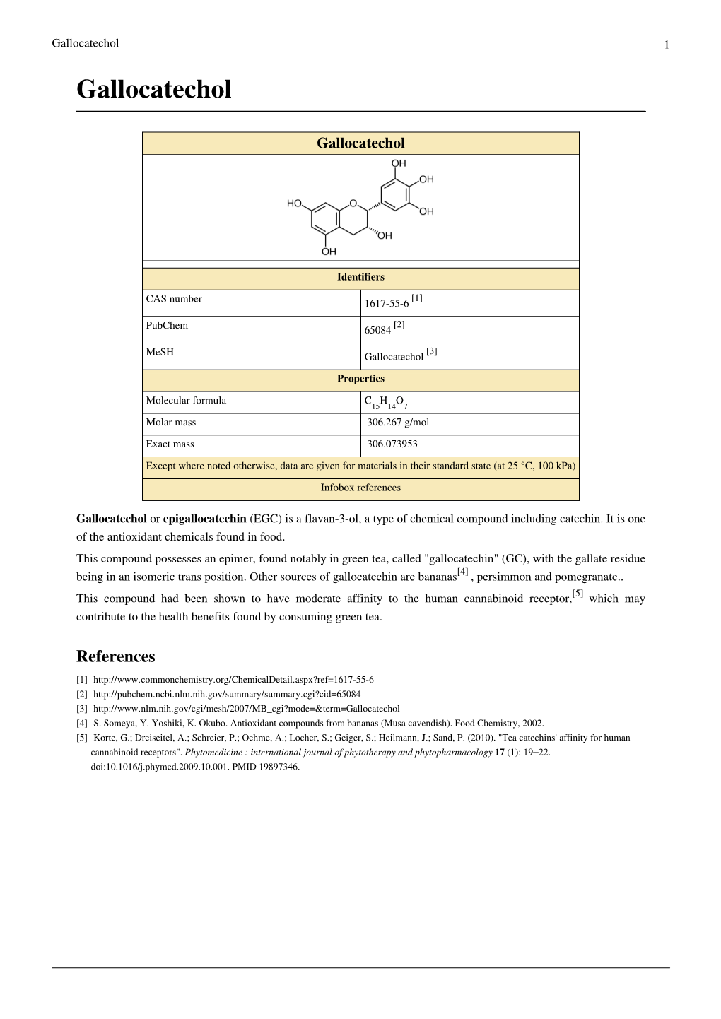 Gallocatechol 1 Gallocatechol