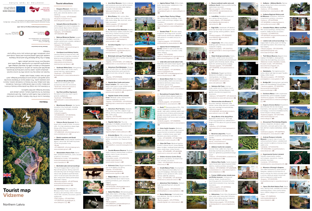 Tourist Map Vidzeme